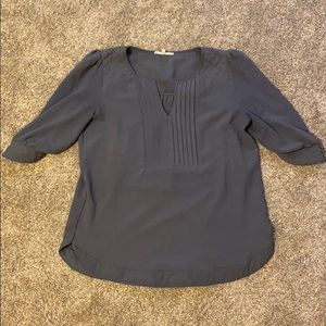 100% polyester gray blouse